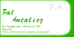 pal antalicz business card